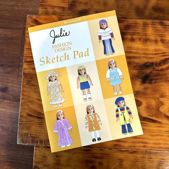 American Girl Julie Fashion Design Sketch Pad - Picture 1 of 10